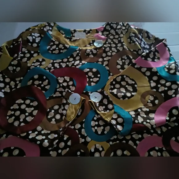 Zadie B's Colorful Women's Blouse Polyester Sz 3x - Picture 5 of 9